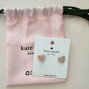 Kate Spade Yours Truly Pave Heart StudsComparable